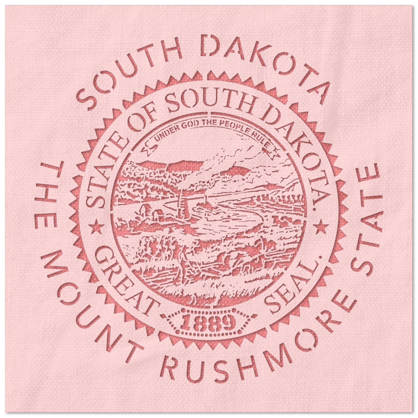 South Dakota Seal Stencil