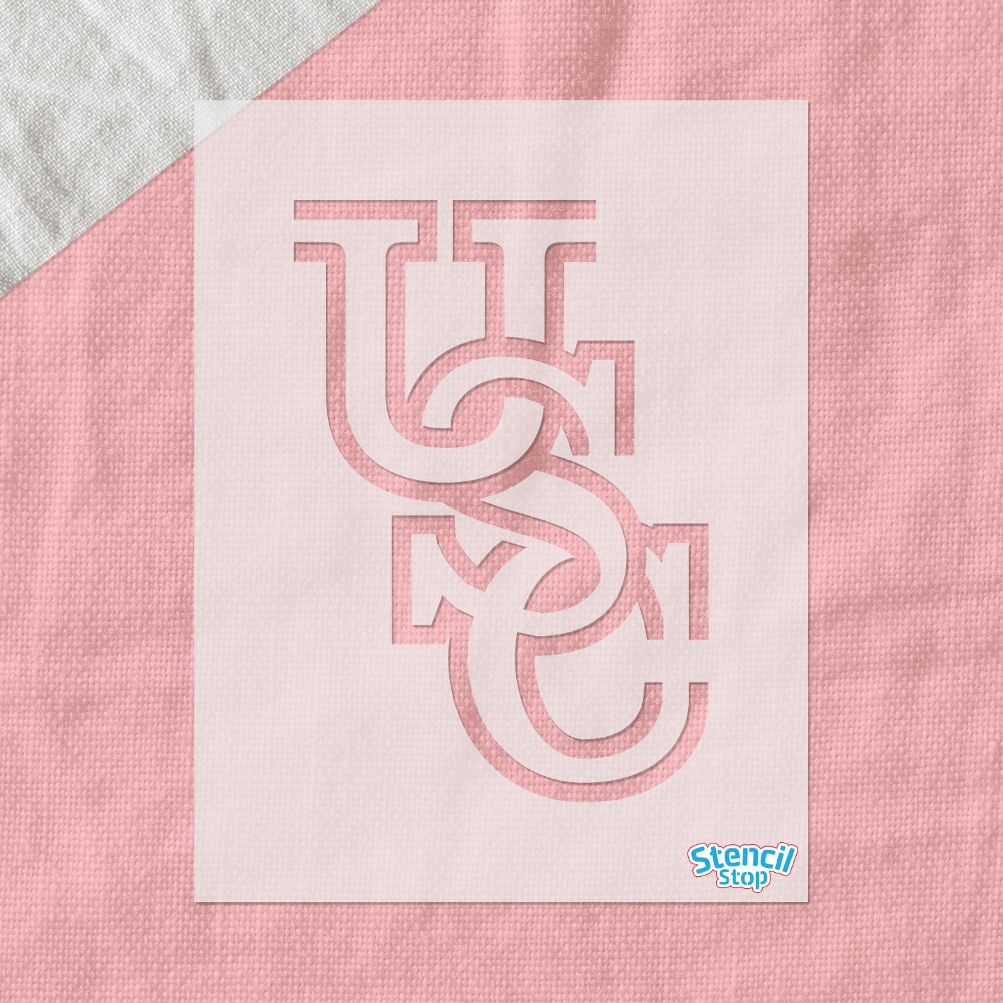 University of South Carolina USC Stacked Logo Stencil