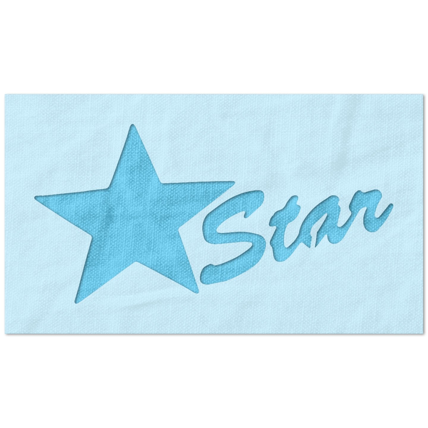 Star Shape Text Stencil