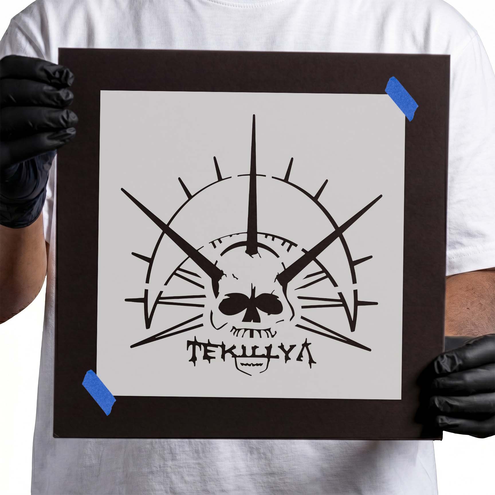 Tekillya Skull Stencil