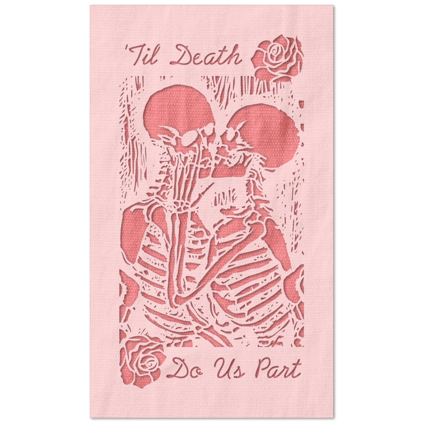 Til Death Us Part Skeleton Stencil