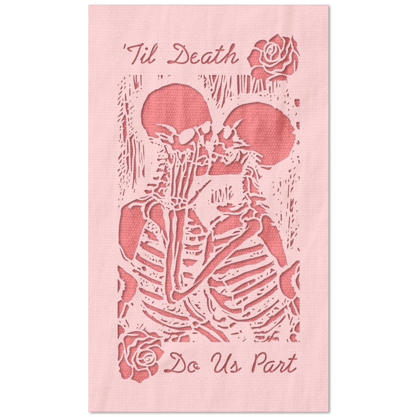 Til Death Us Part Skeleton Stencil