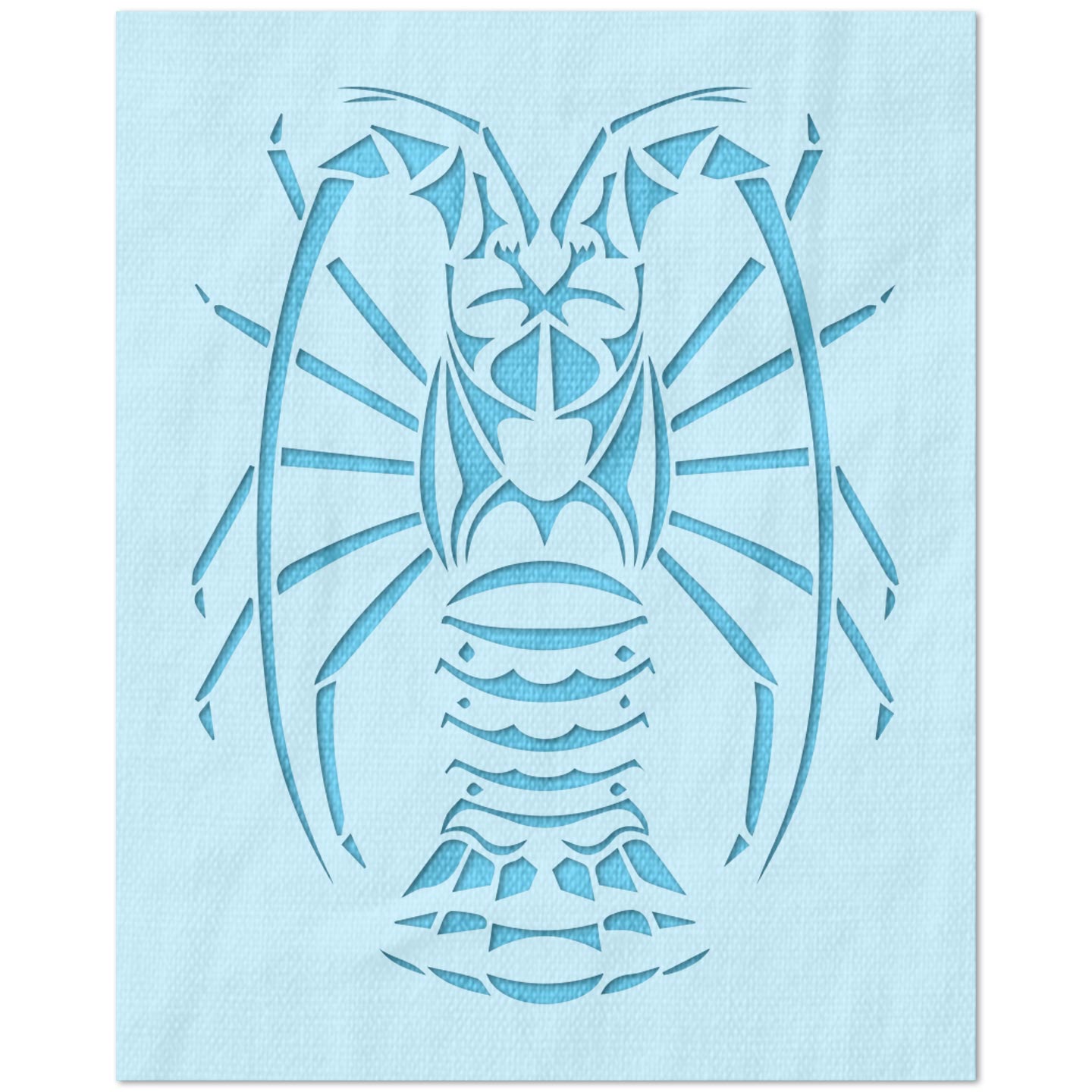 Tribal Lobster Stencil
