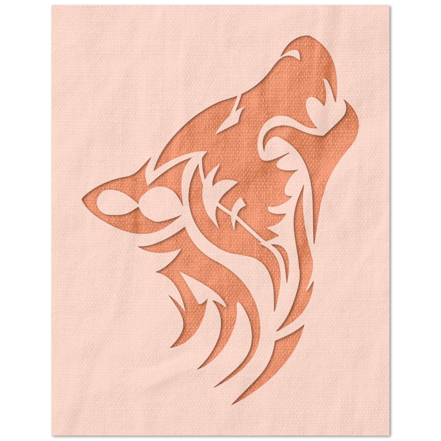 Tribal Wolf Stencil | Stencil Stop tribal-wolf-stencil-stencil-stop