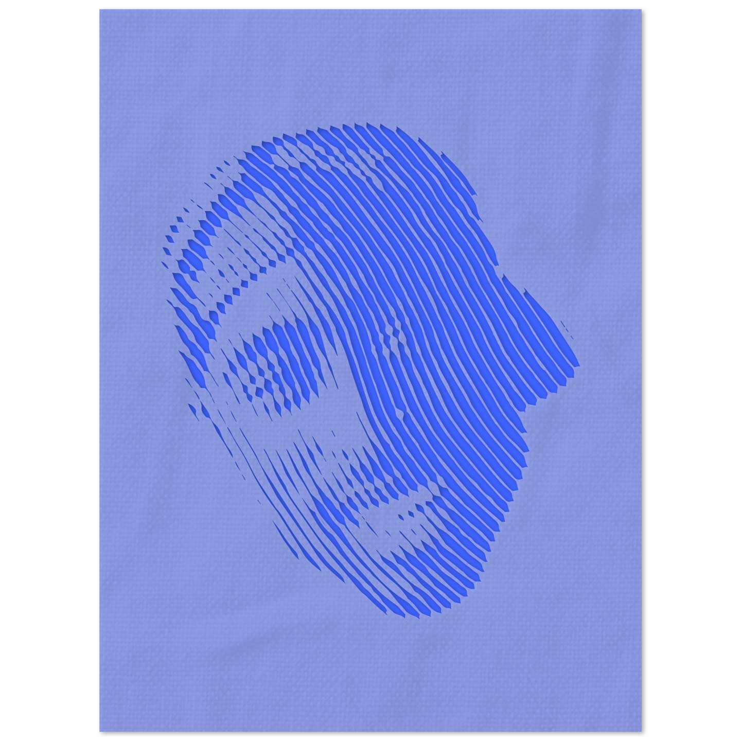 Tupac face halftone stencil
