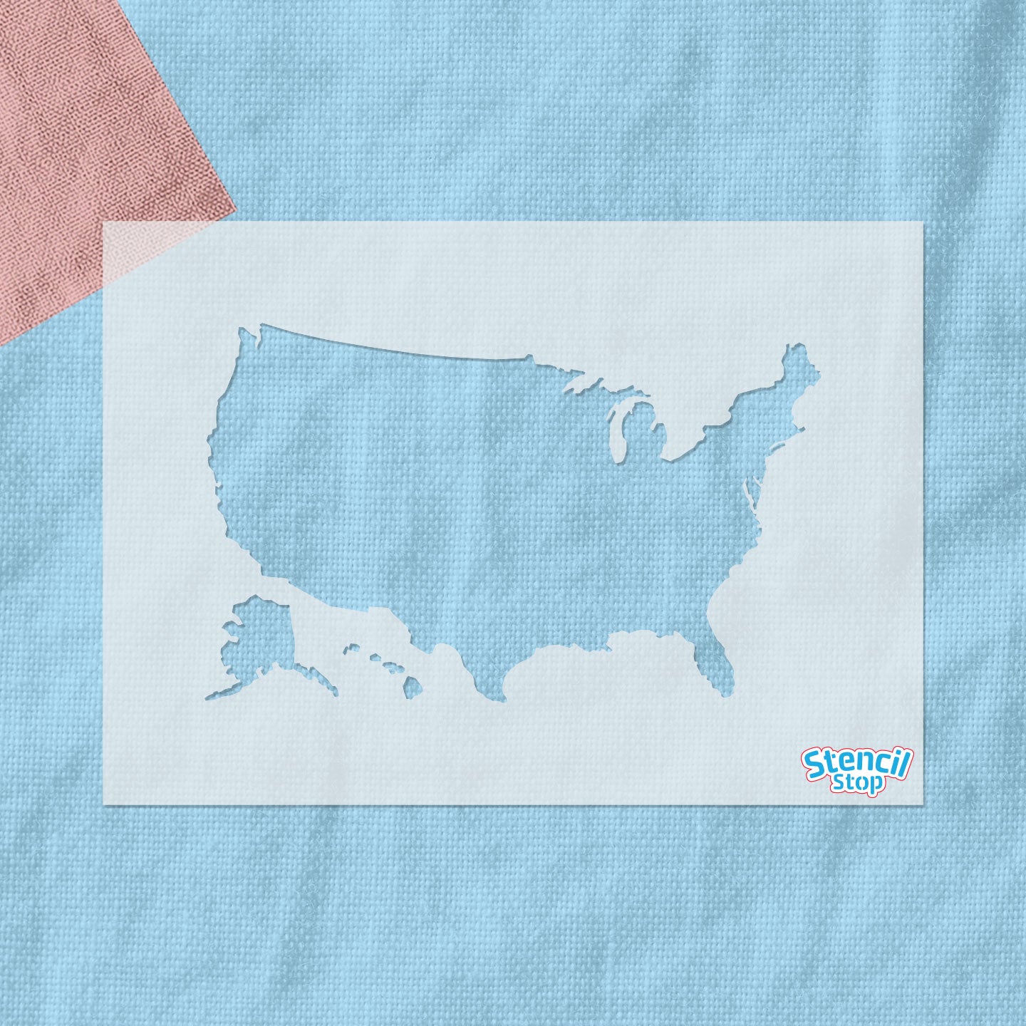 United States Outline Stencil