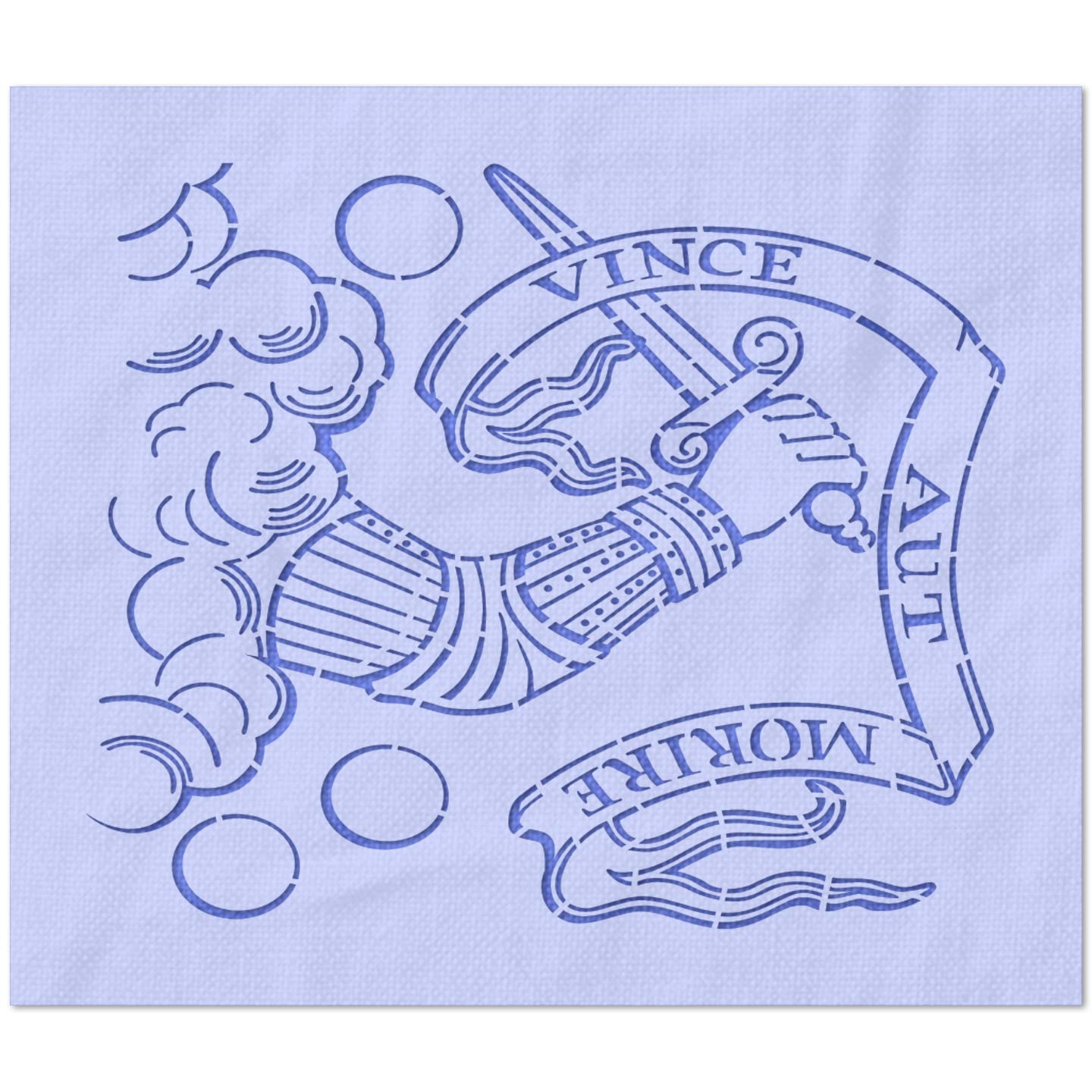 Vince Aut Morire Bedford Flag Stencil
