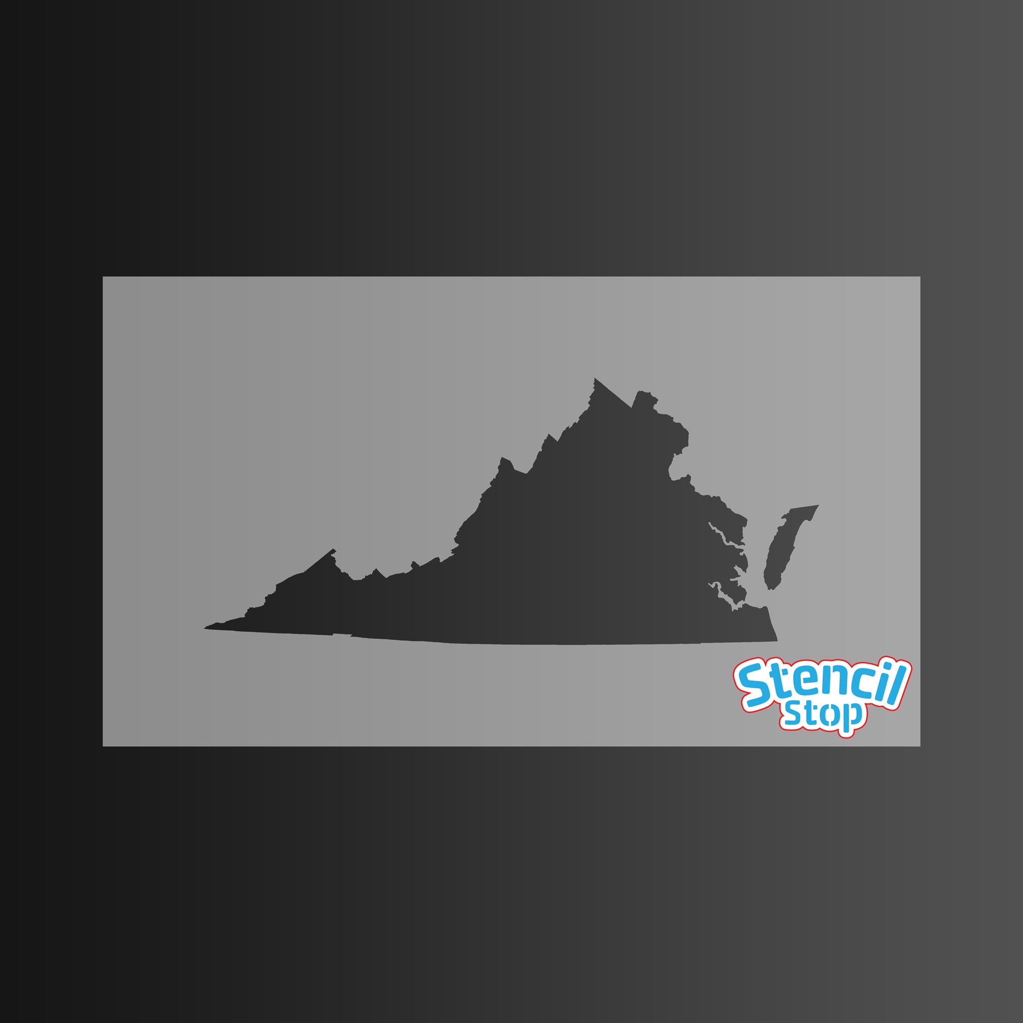 State of Virginia Shape Stencil
