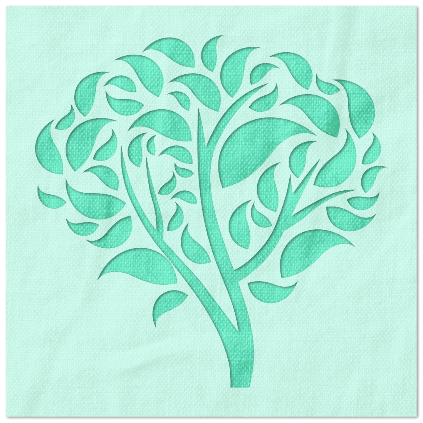 Wavy Tree Stencil
