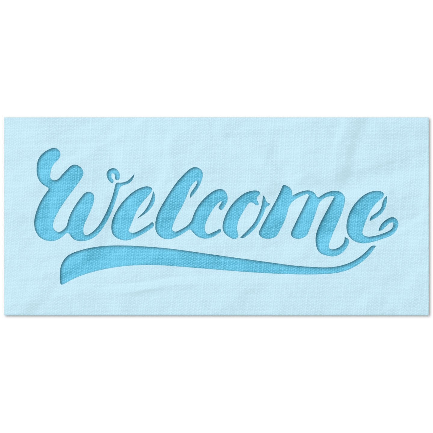Welcome Banner Stencil