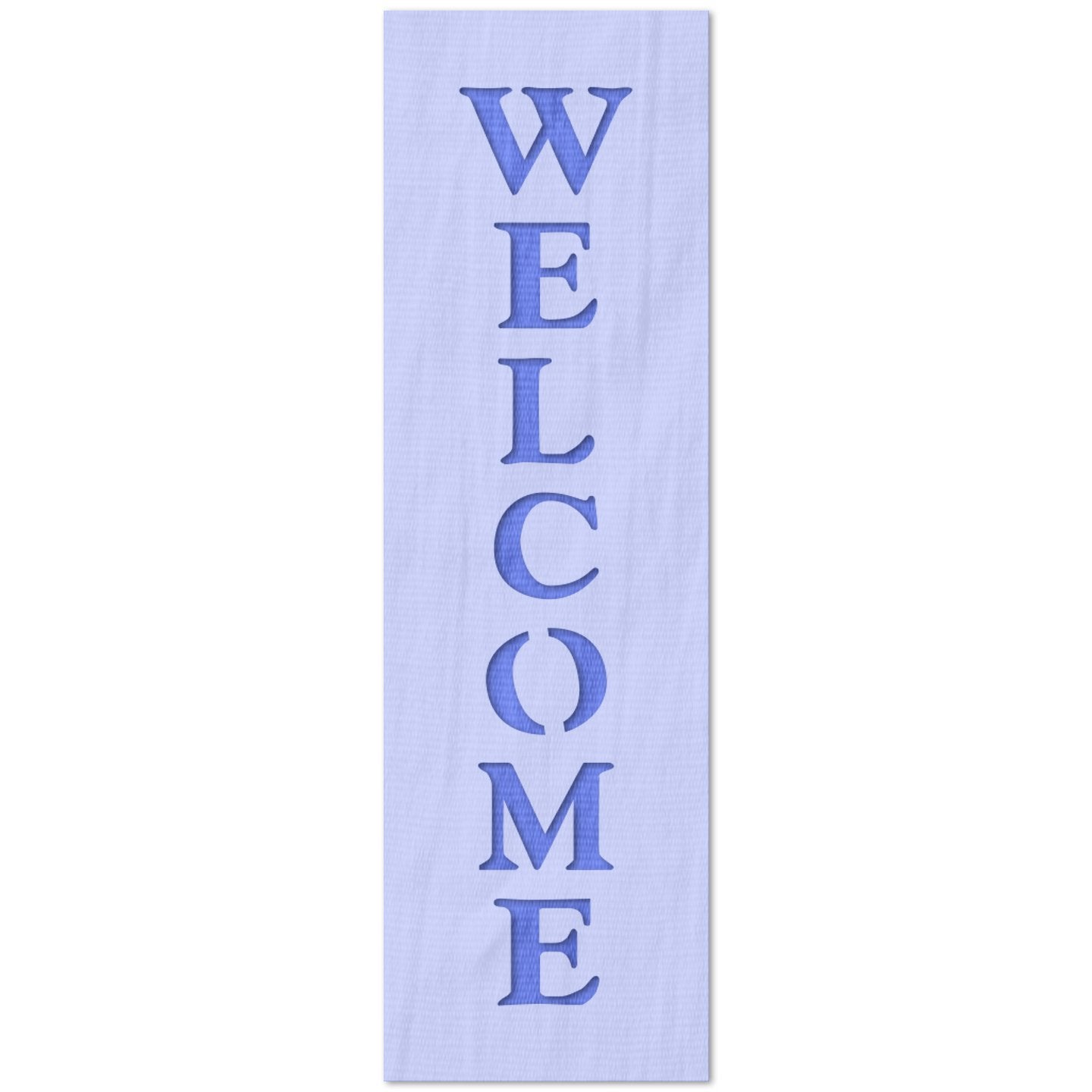 Welcome Vertical Text Stencil