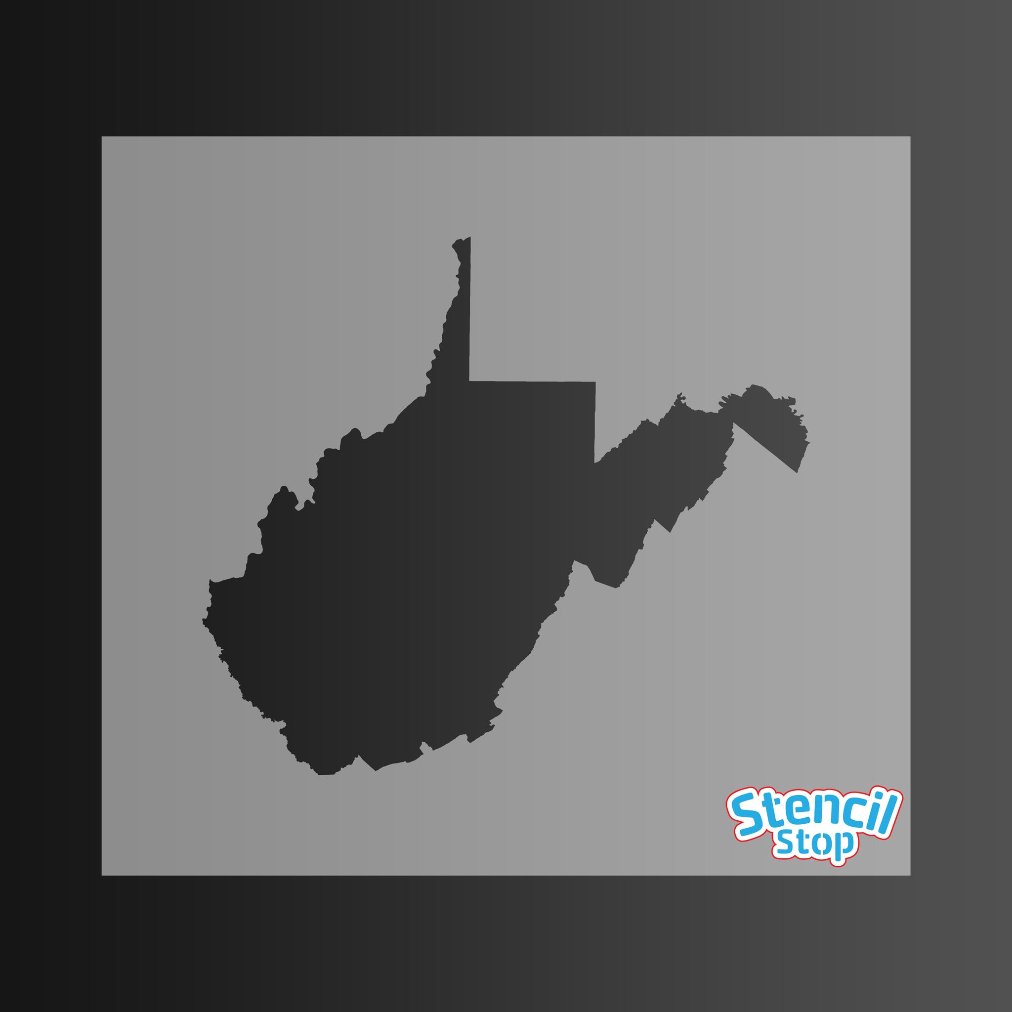 State of West Virginia Shape Stencil