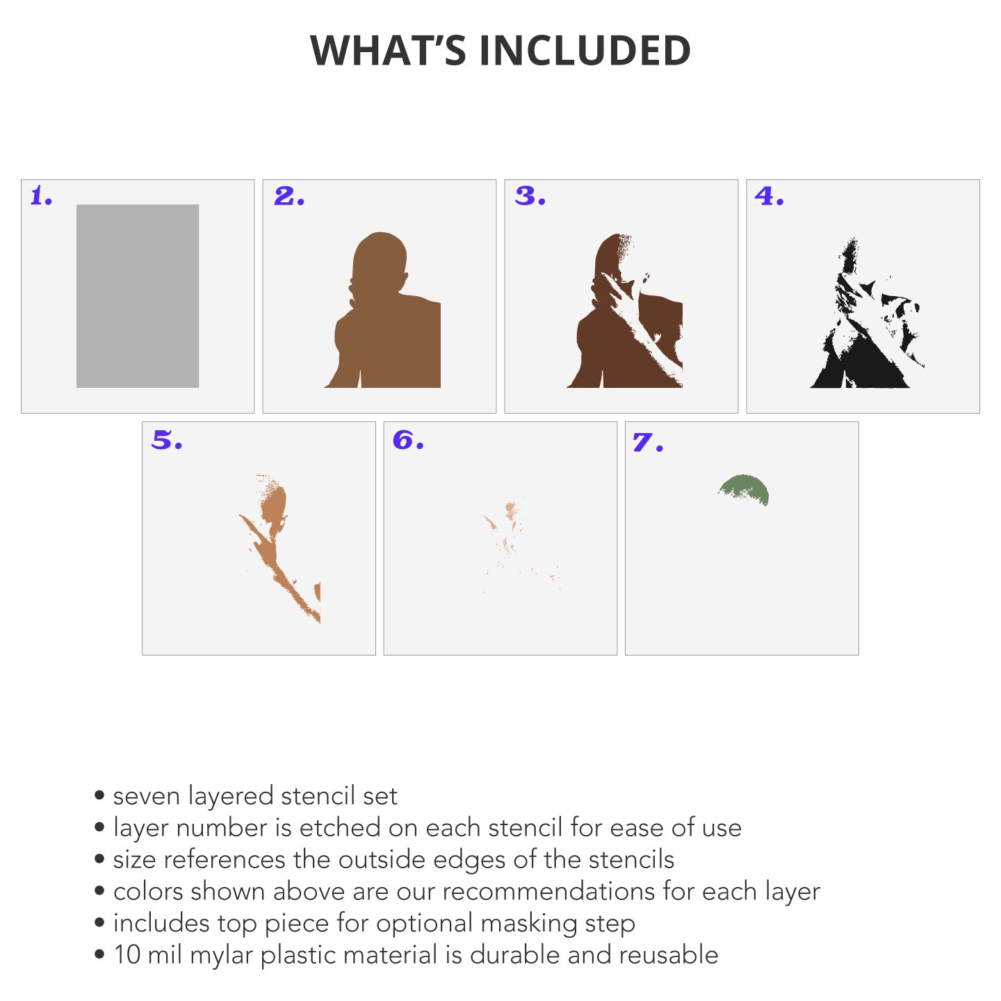 Frank Ocean Blonde Album Cover Layered Stencil Set