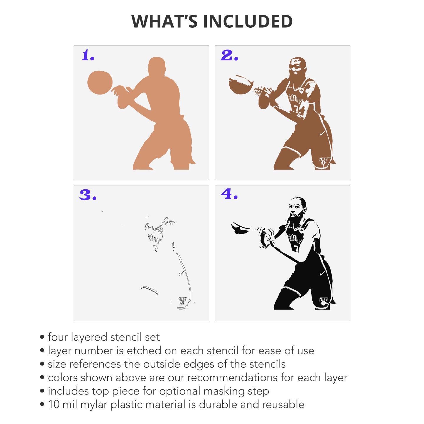 Kevin Durant Layered Stencil Set