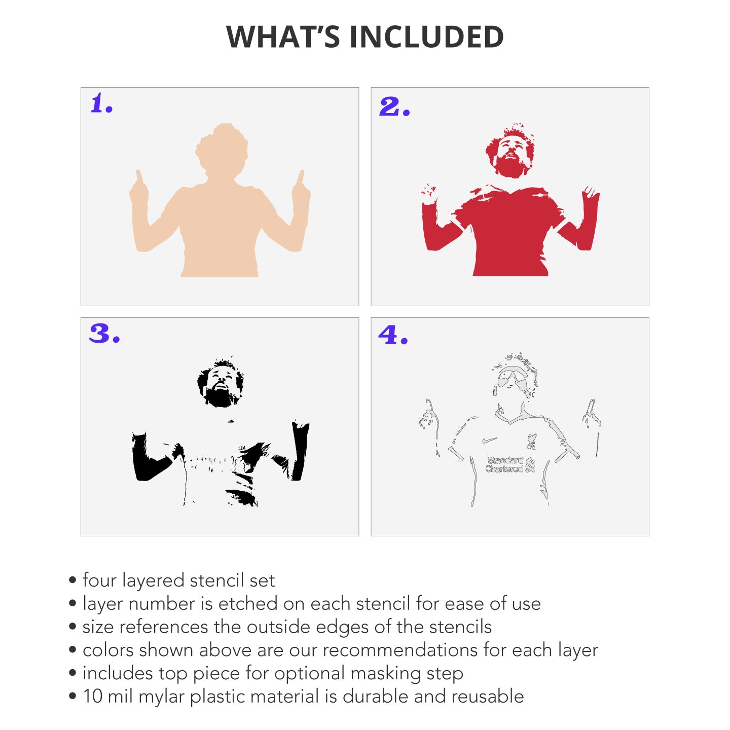 Mohamed Salah Layered Stencil Set