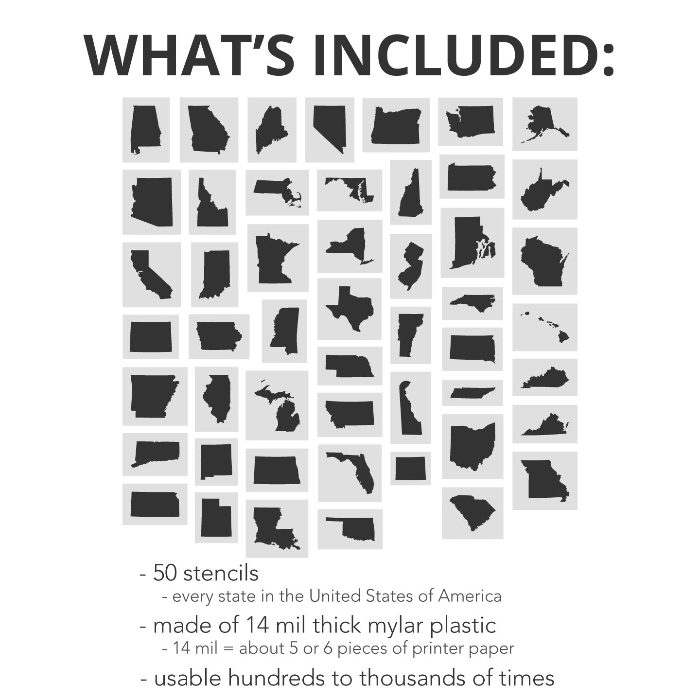 USA 50 States Stencil Kit