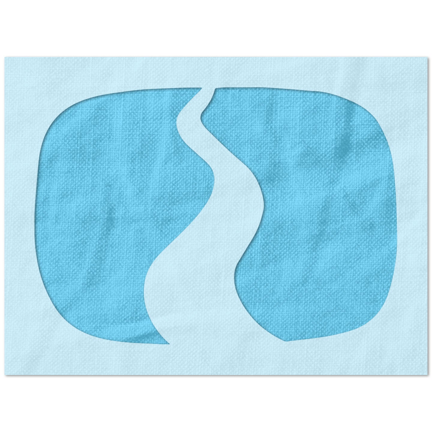 Winding River Scene Stencil