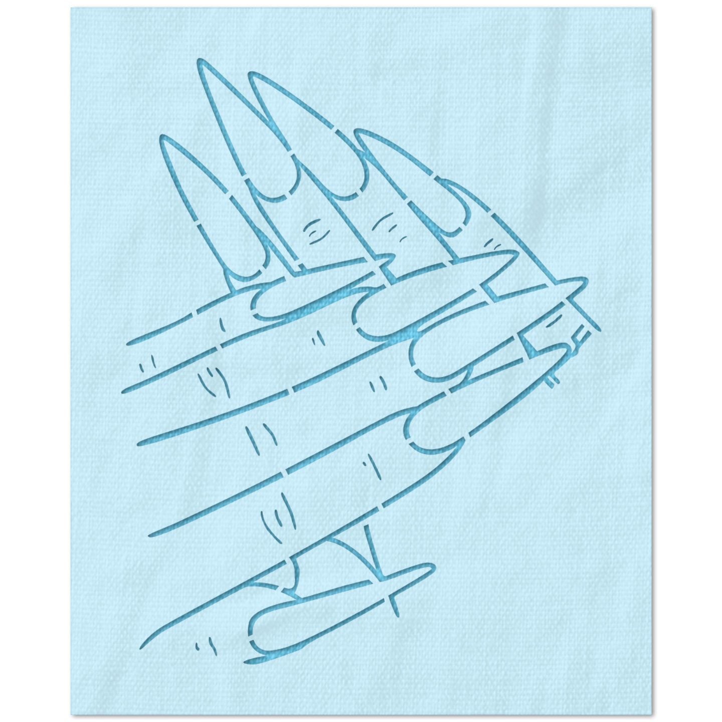 Women Hand and Fingernails Stencil