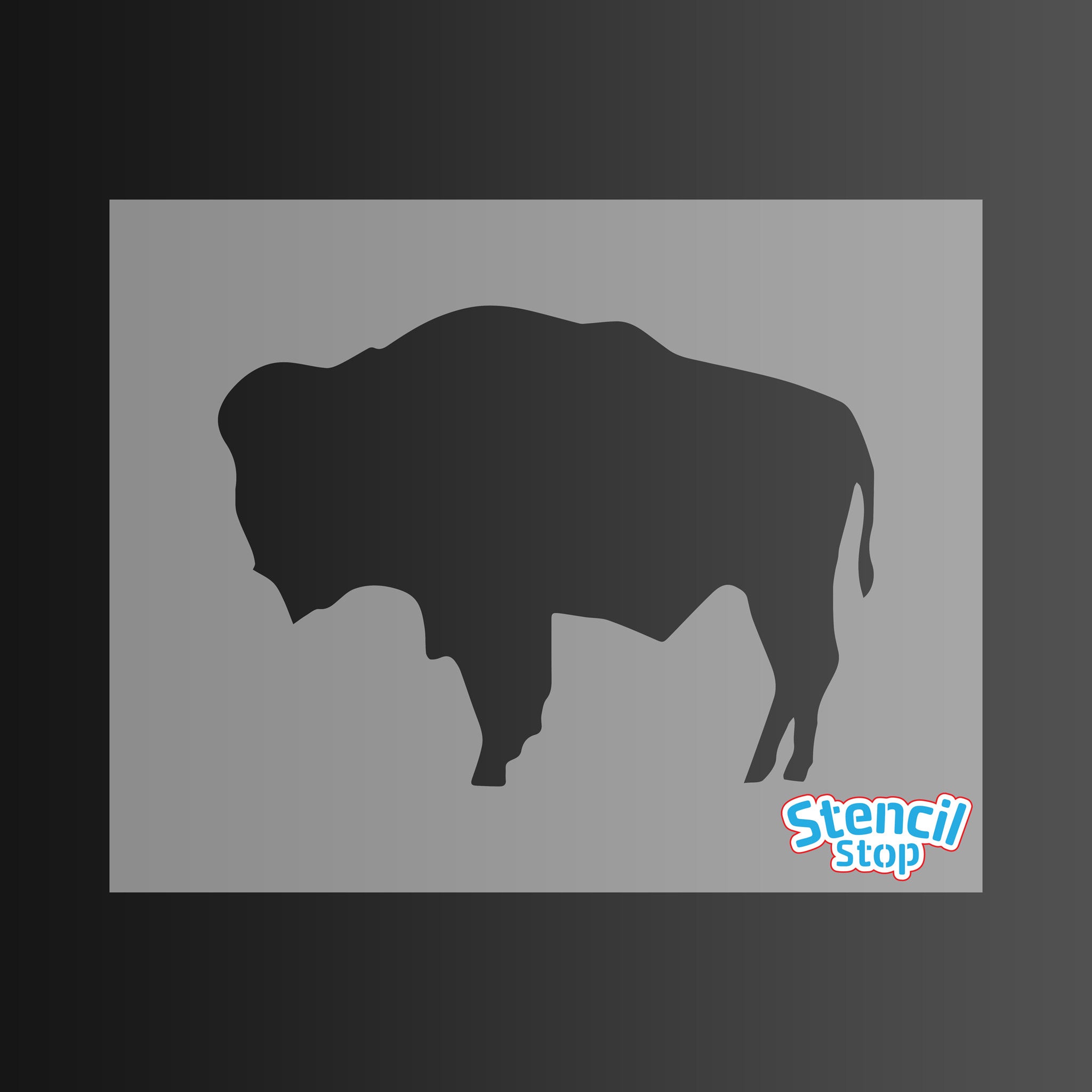 Wyoming State Flag Buffalo Stencil