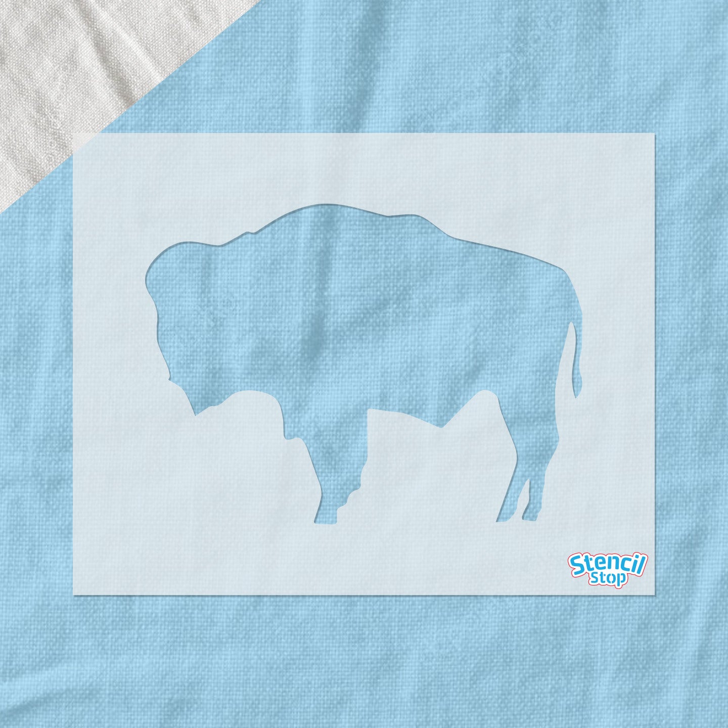 Wyoming State Flag Buffalo Stencil