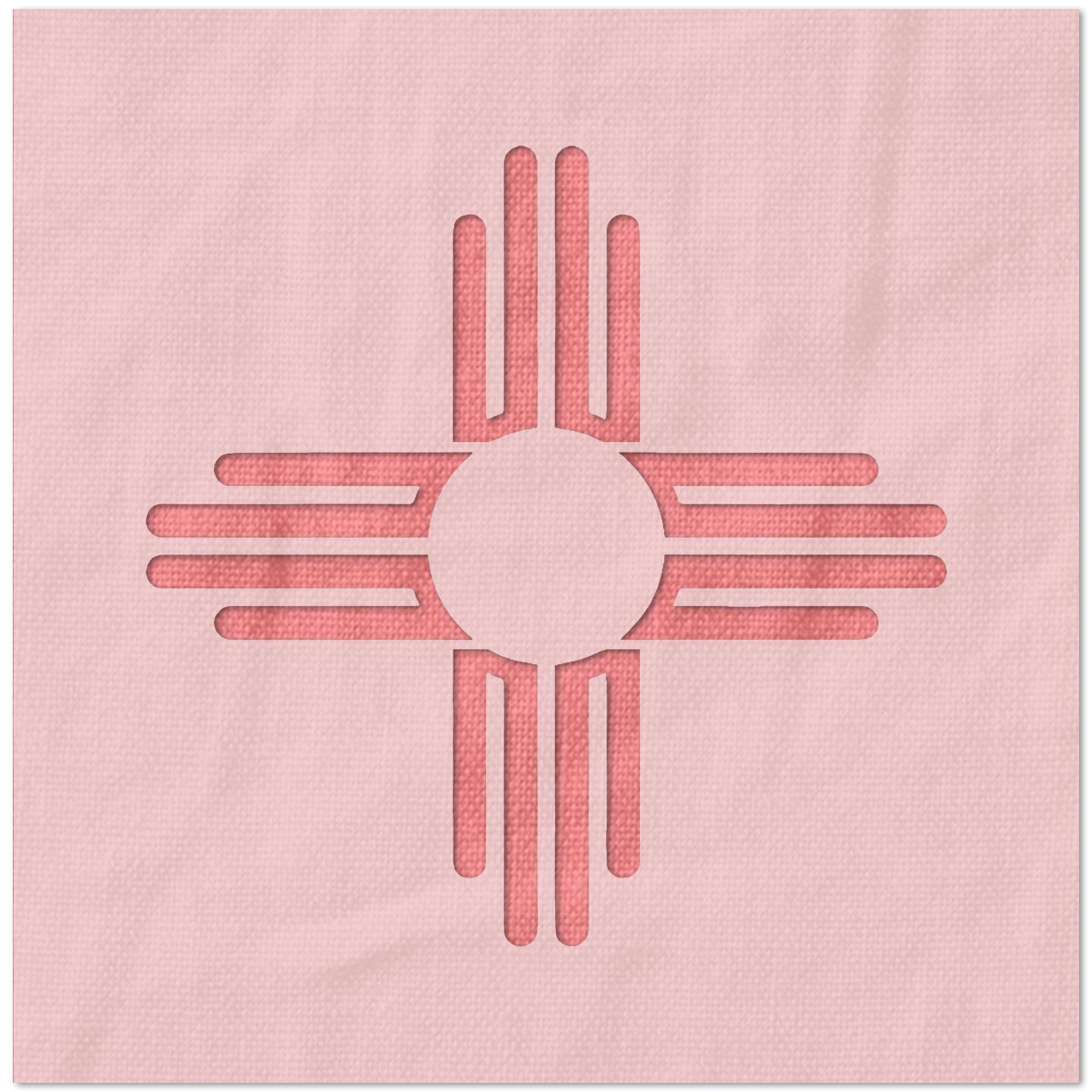 Zia Sun New Mexico Flag Stencil