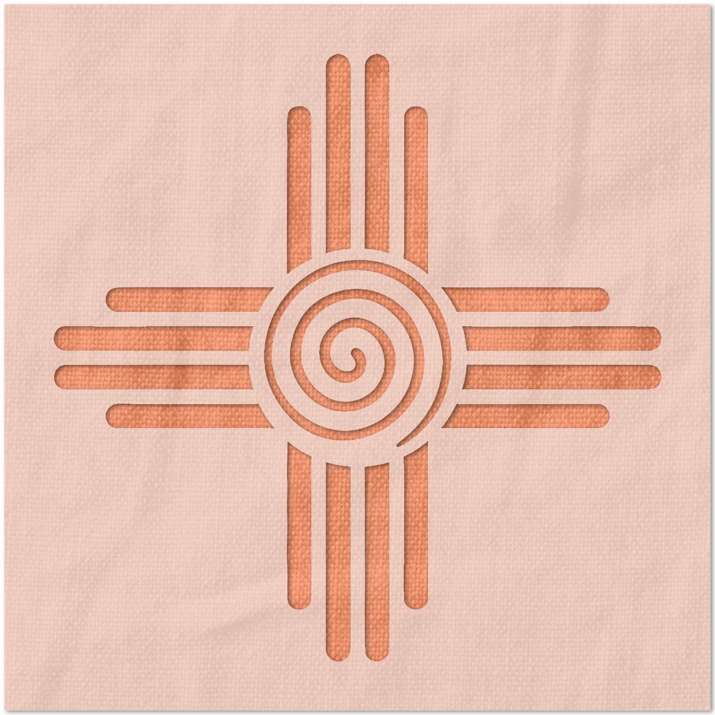 Zia Sun Swirl Symbol Stencil
