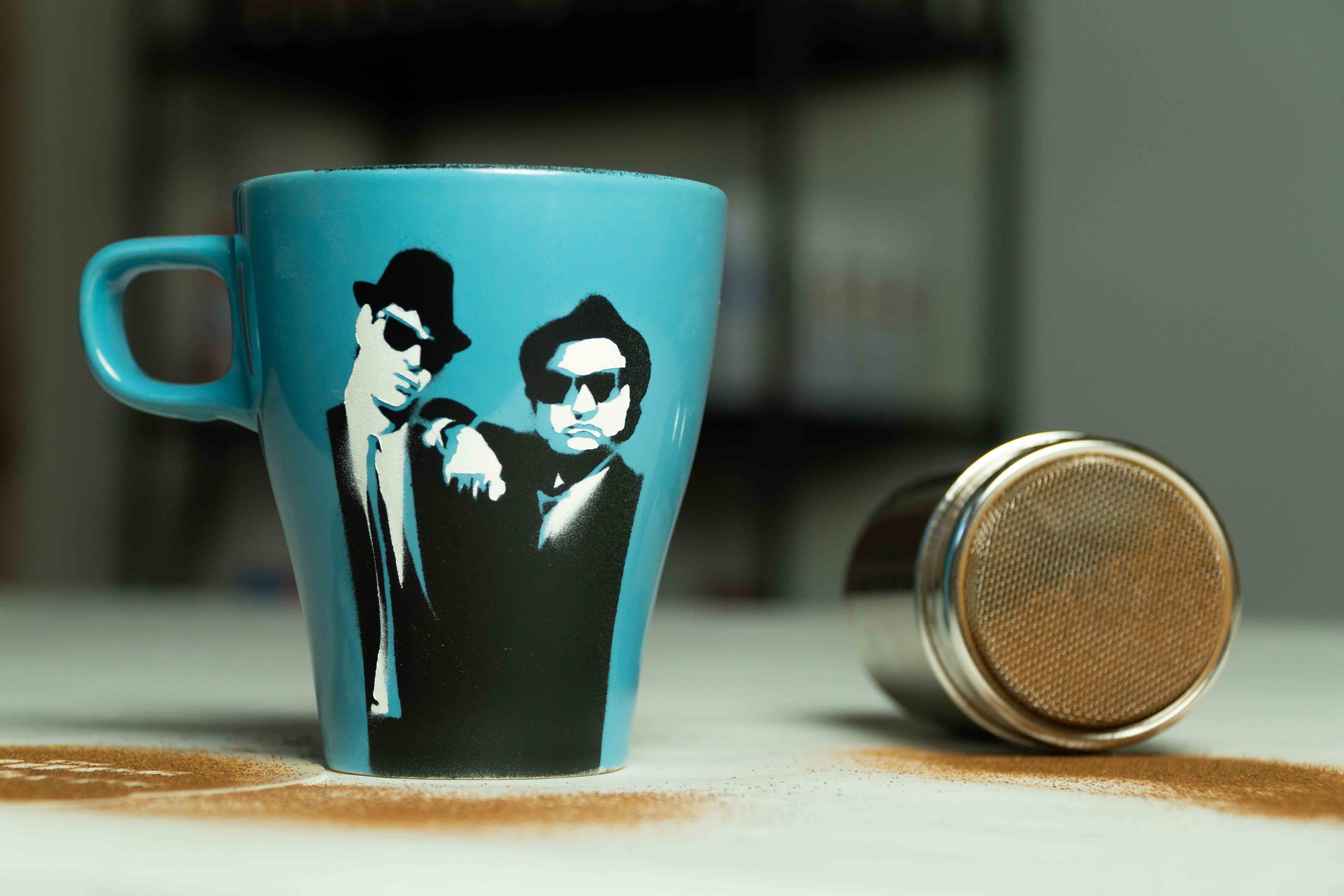 Blue Brothers Coffee Mug Stencil: Free Download and Tutorial