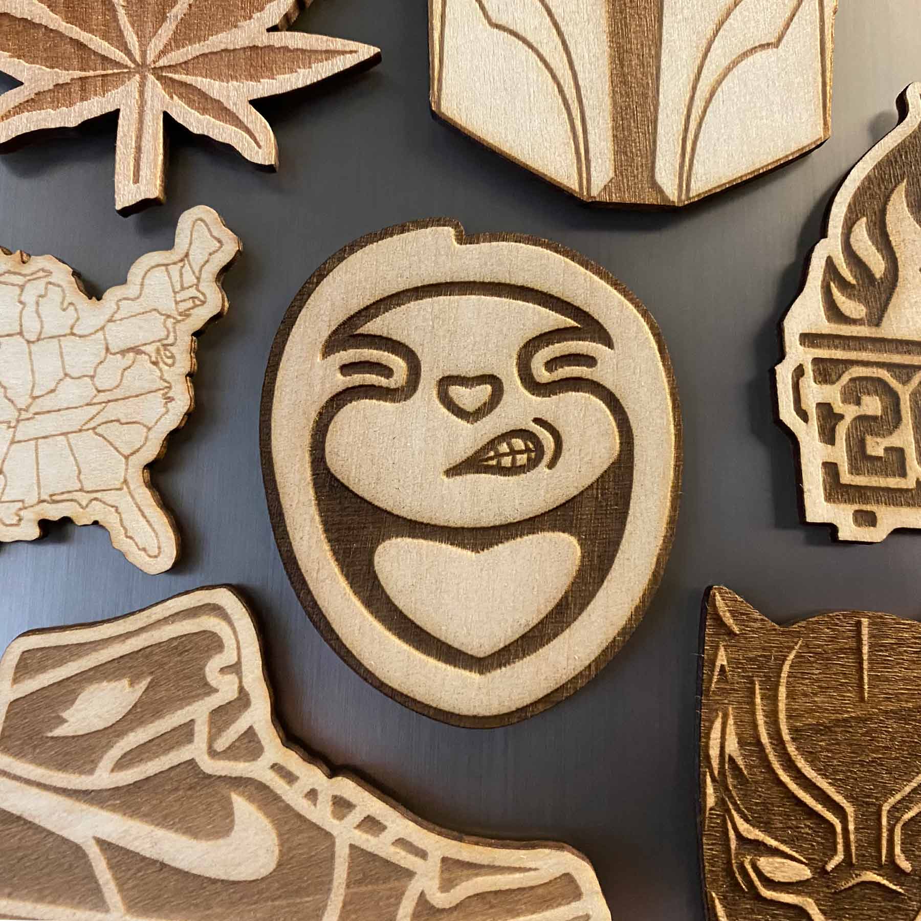 Wood Etched Magnets
