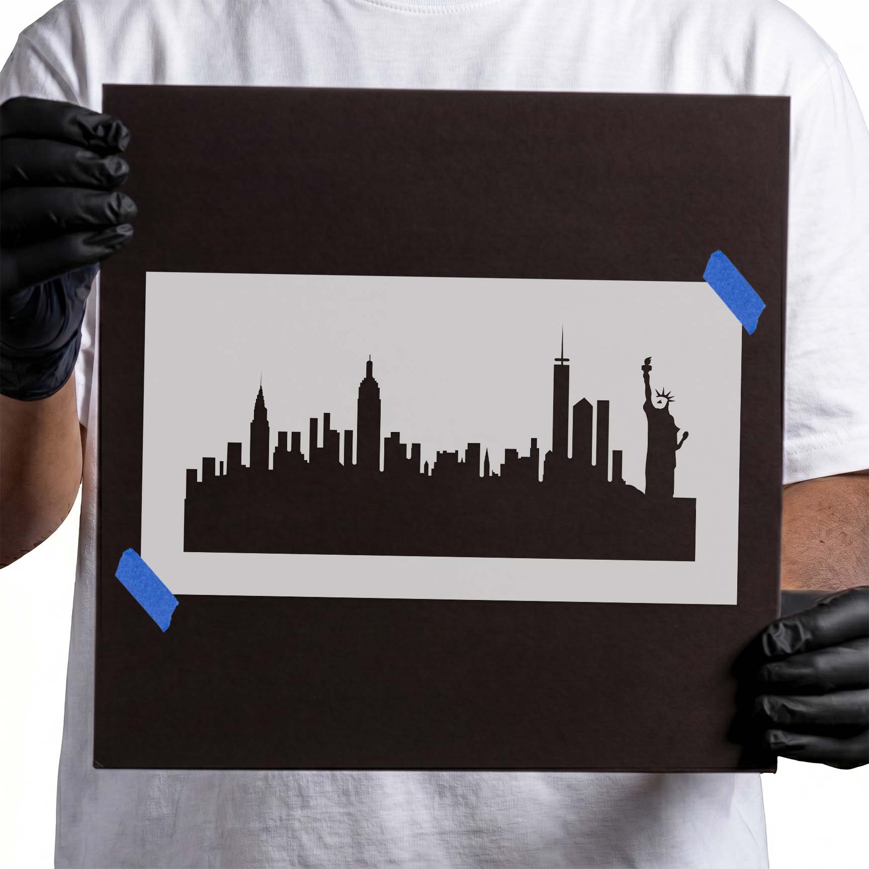 New York Skyline Stencil
