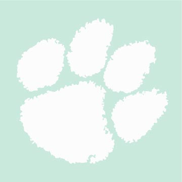 Clemson Paw Logo Stencil with Paint