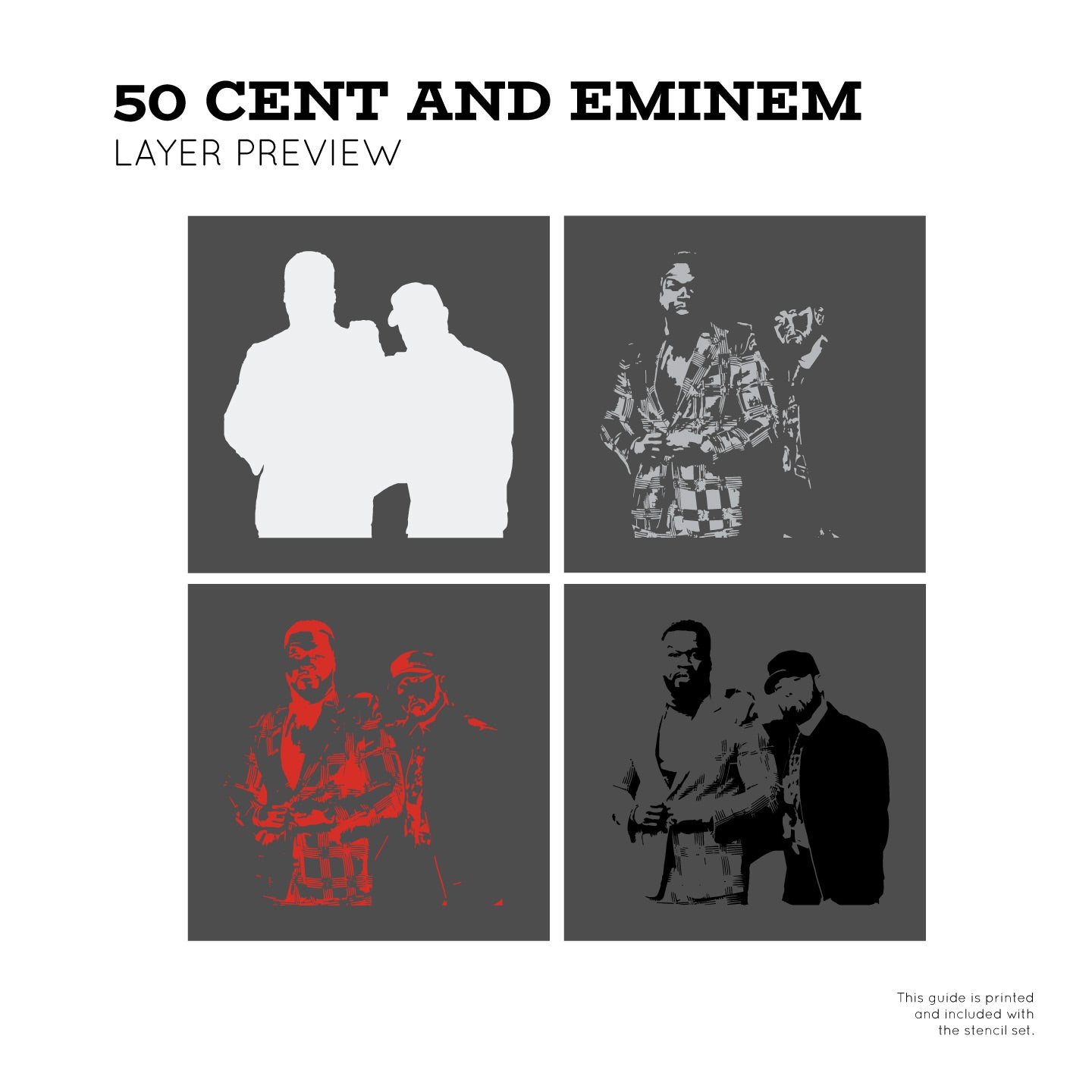 50 Cent and Eminem "Knockout" Layer Stencil Set