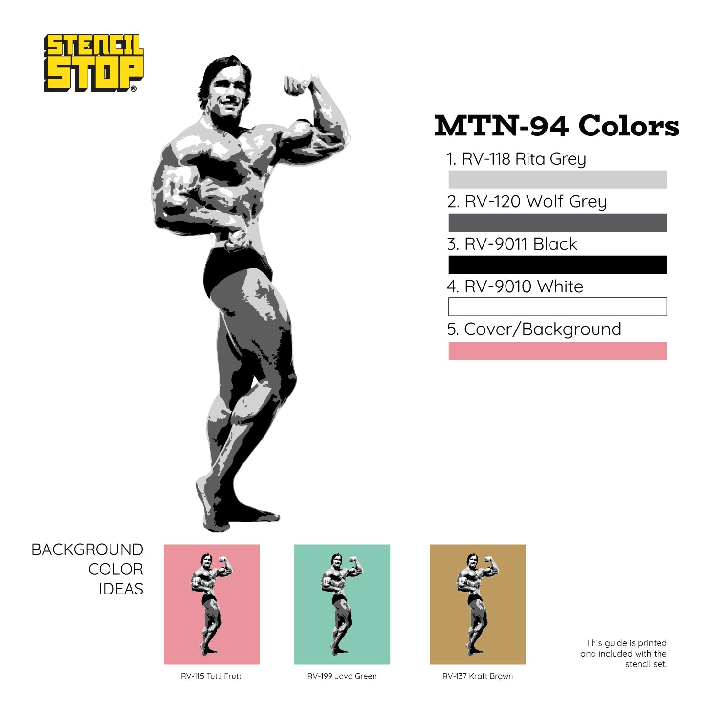 Arnold Schwarzenegger "Bodybuilding" Layer Stencil Set