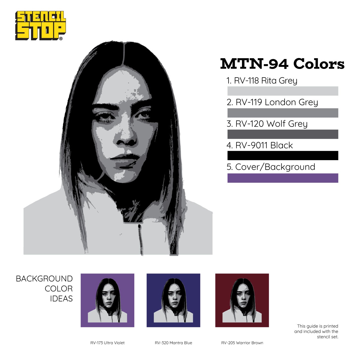 Billie Eilish "Knockout" Layer Stencil Set