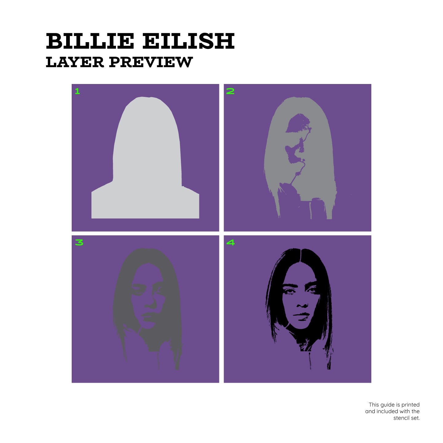 Billie Eilish "Knockout" Layer Stencil Set