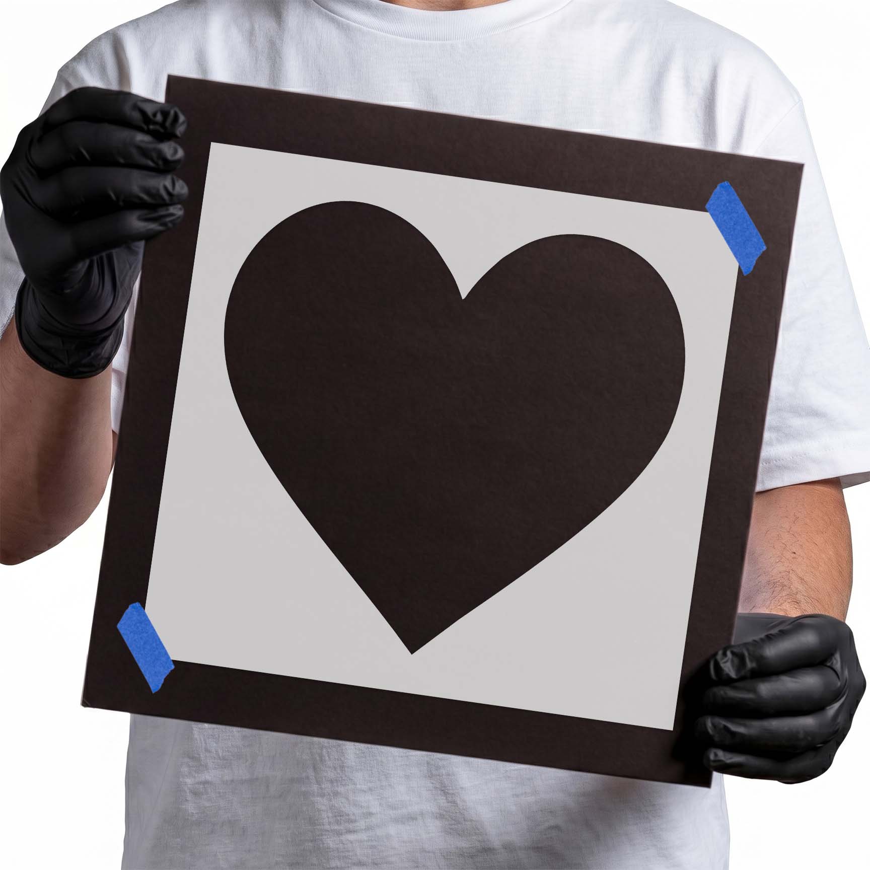 Simple solid heart silhouette for crafts and decorative painting