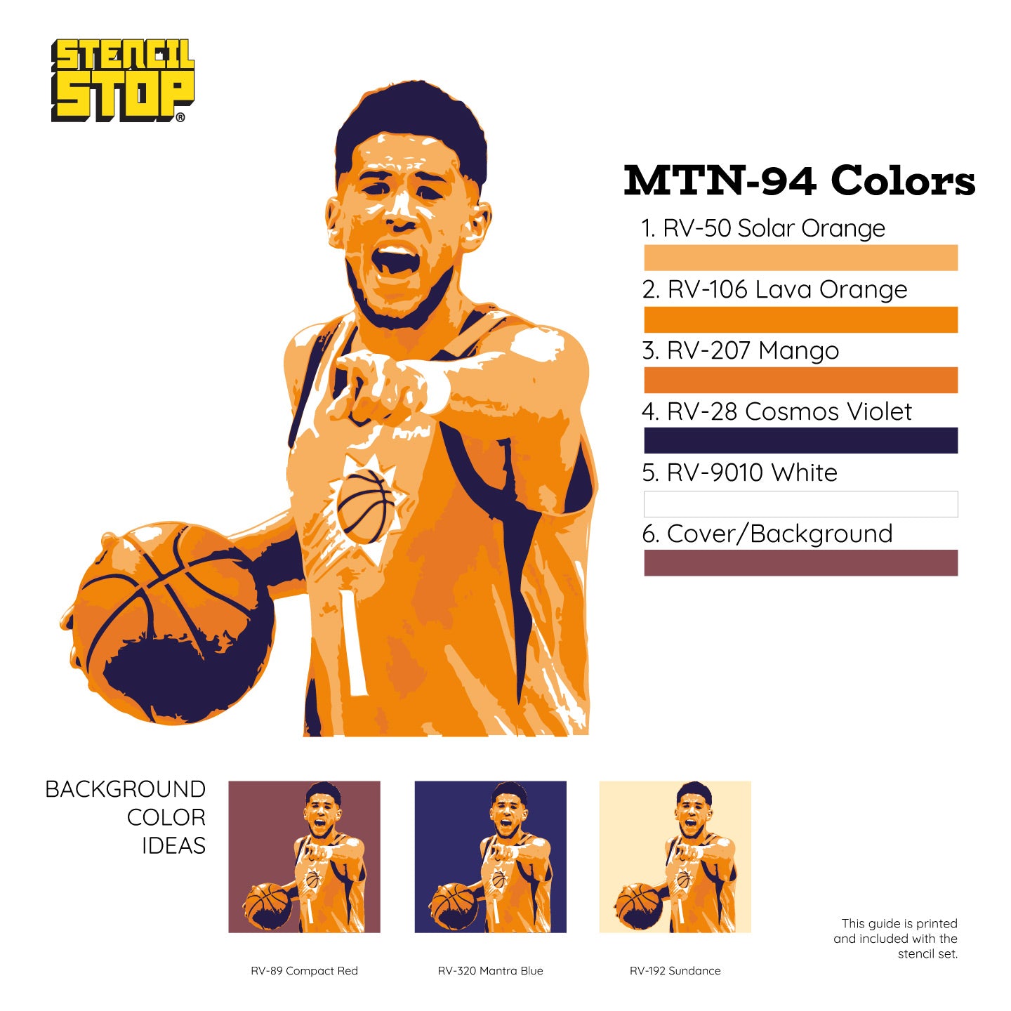 Devin Booker 5 Layer Stencil Set