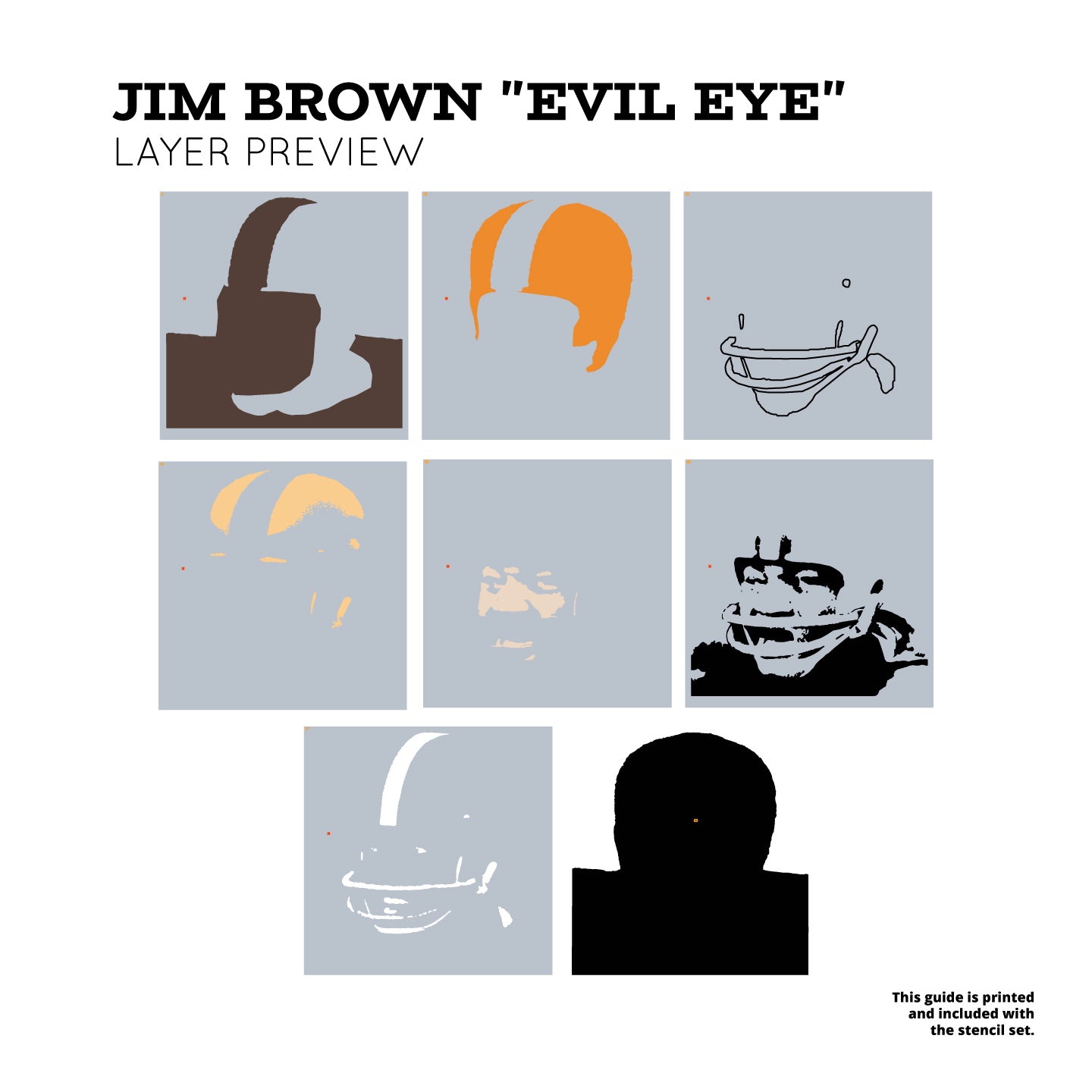 Jim Brown "Evil Eye" Layered Stencil Set