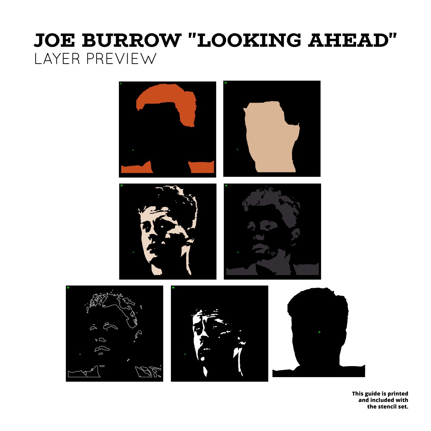 Joe Burrow "Looking Ahead" Layered Stencil Set