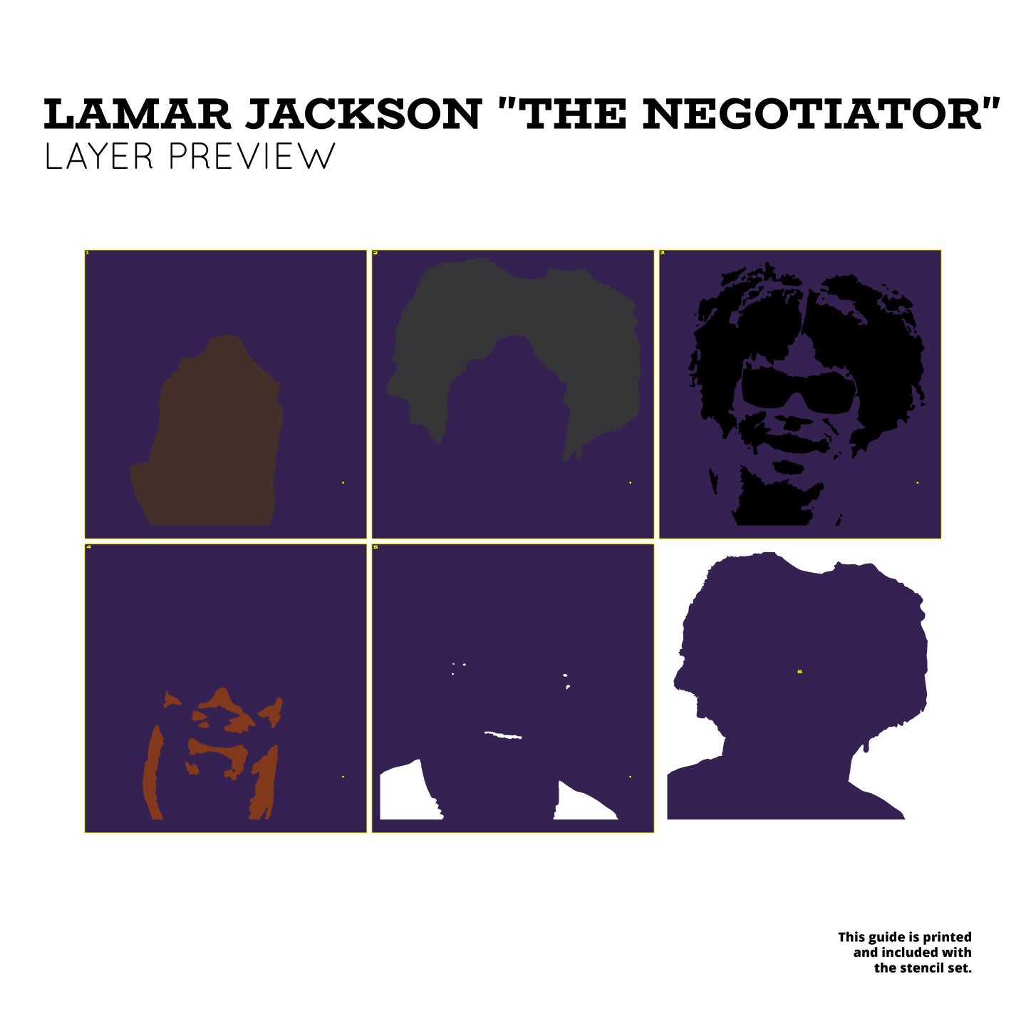 Lamar Jackson "The Negotiator" Layered Stencil Set