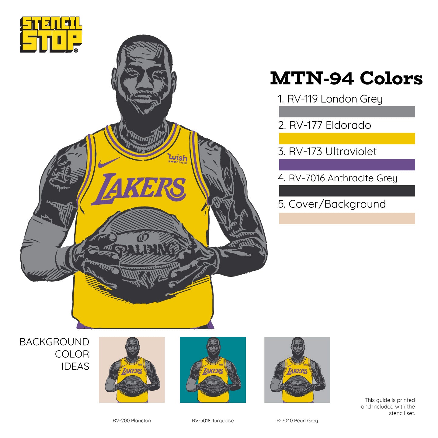 Lebron James "Patterned" Layered Stencil Set