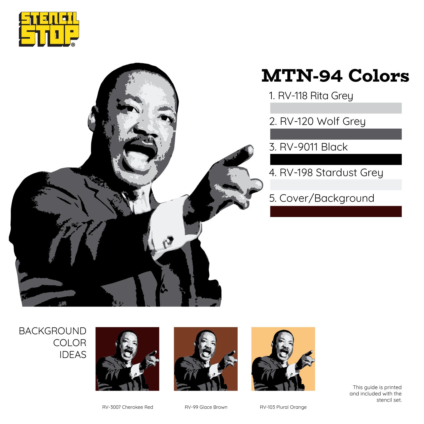 Martin Luther King Jr. Layered Stencil Set