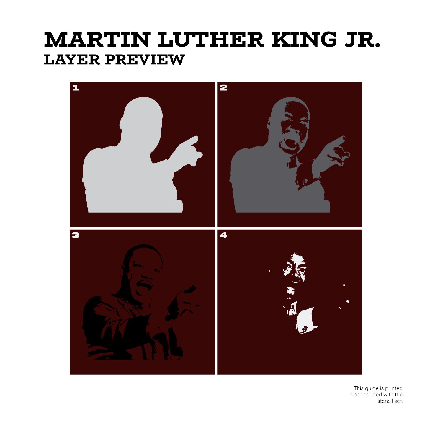 Martin Luther King Jr. Layered Stencil Set