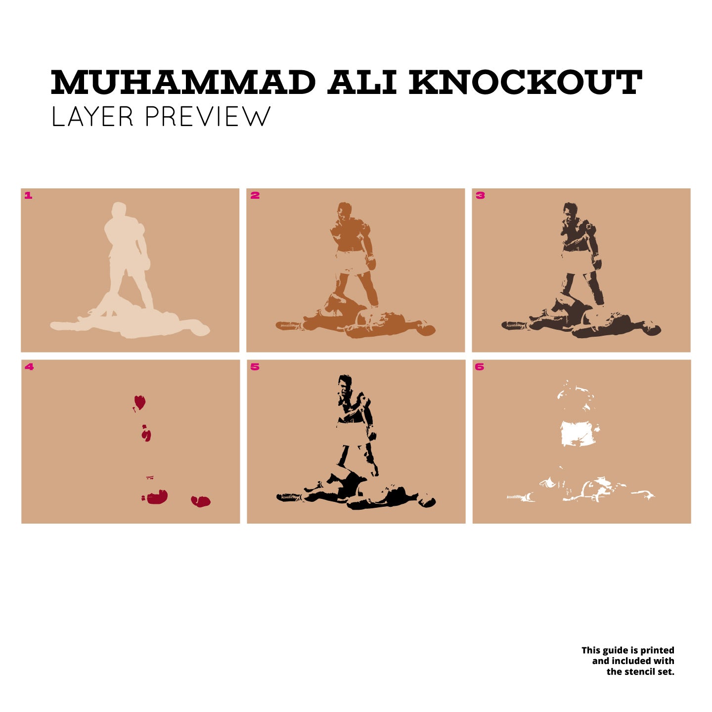 Muhammad Ali "Knockout" Layered Stencil Set