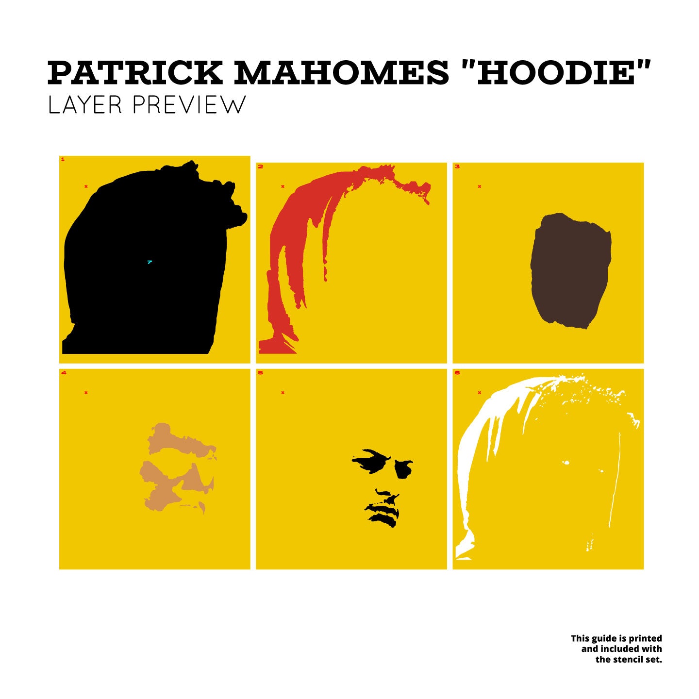 Patrick Mahomes "Hoodie" Layered Stencil Set