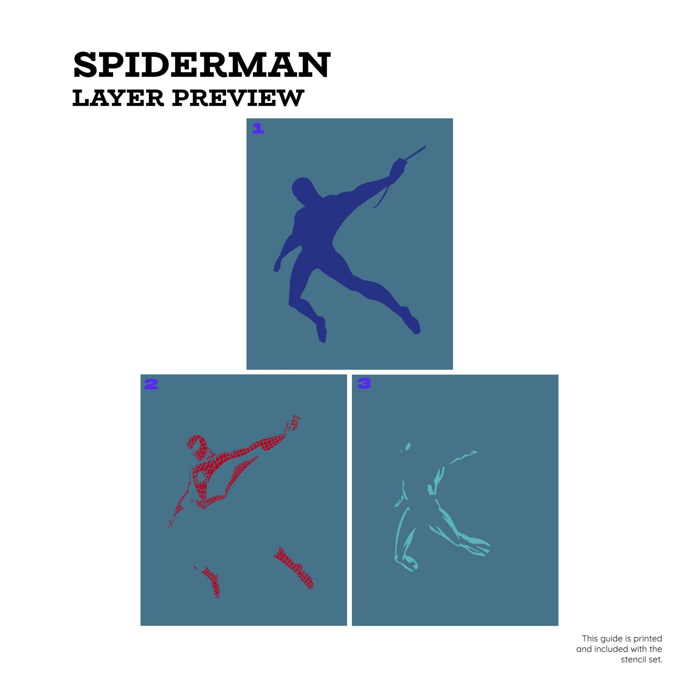 Spiderman Layered Stencil Set