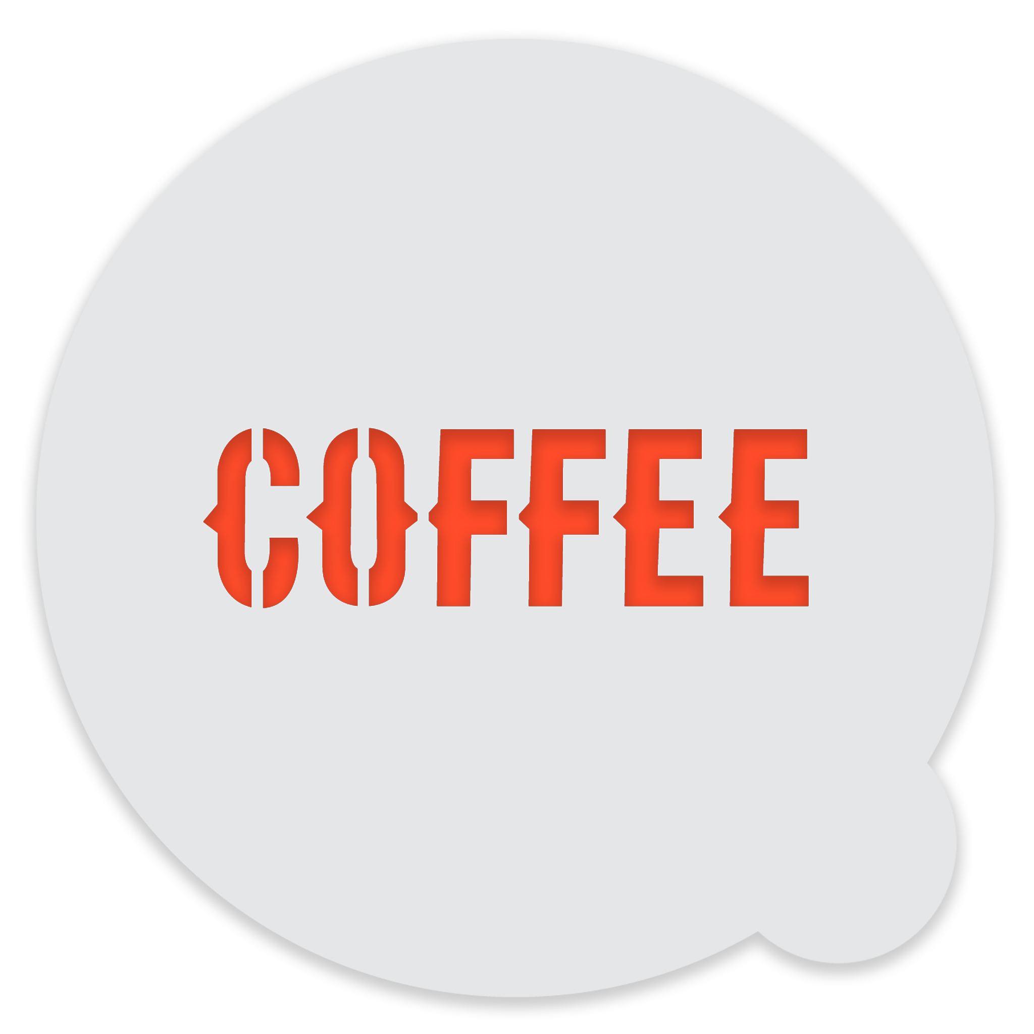 Coffee Block Text Coffee Stencil