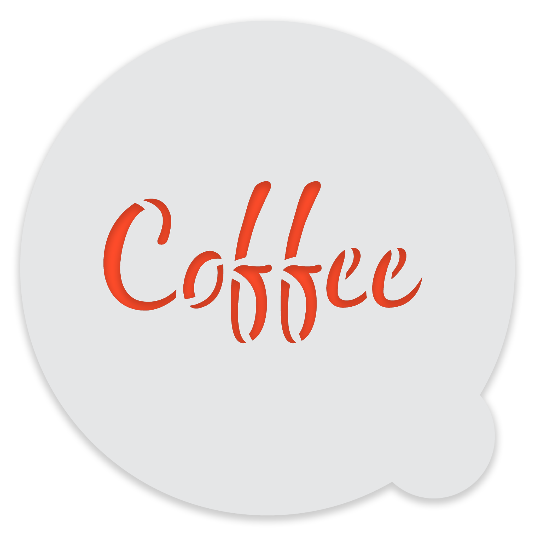 Cursive Text Coffee Stencil