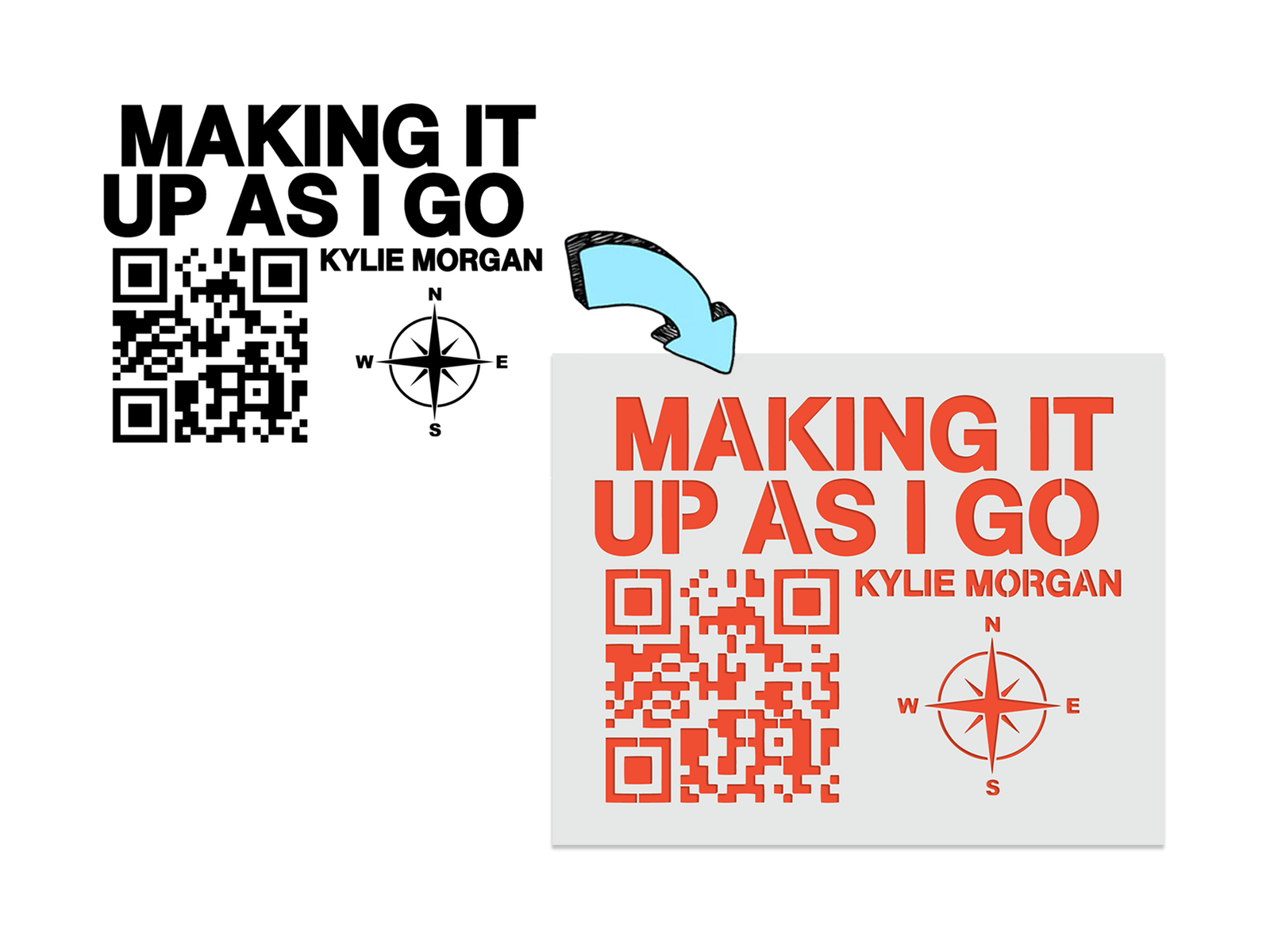 Custom qr code stencils
