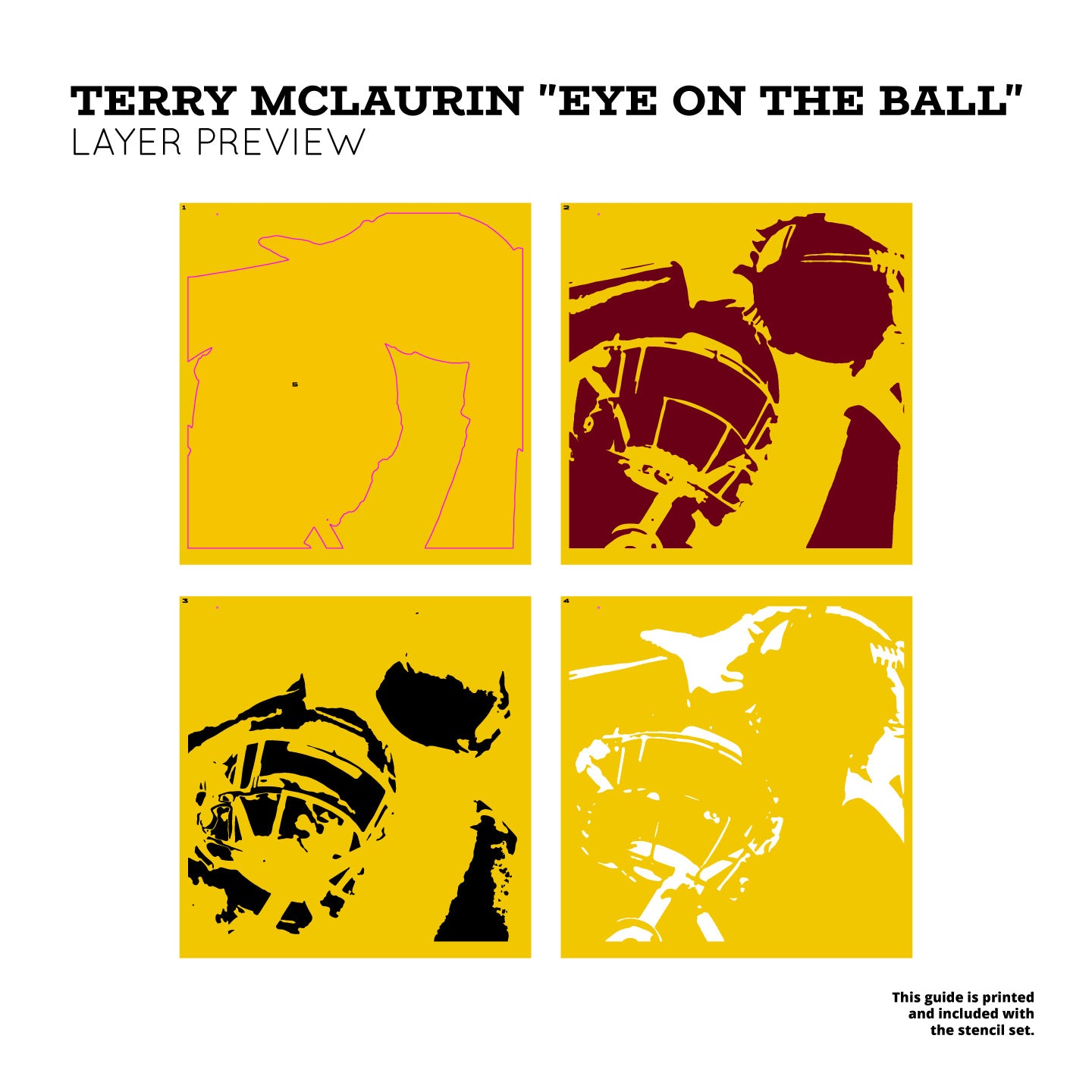 Terry McLaurin “Eye on the Ball” Layered Stencil Set