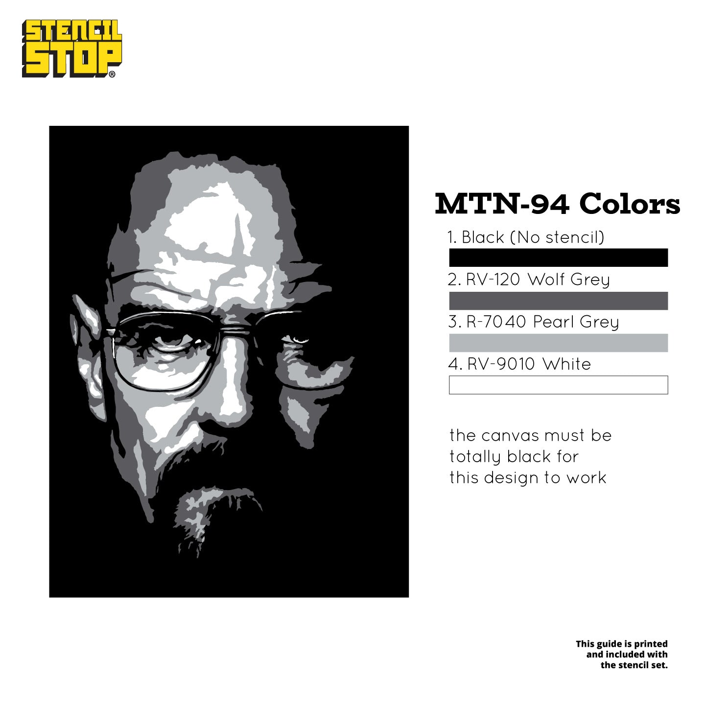 Walter White “Into Darkness” Layered Stencil Set